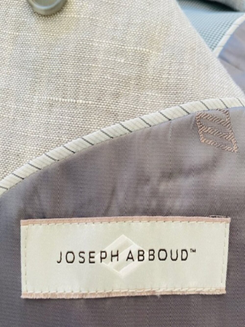 Joseph Abboud 100% Linen Suit Light Gray Summer Tailored 2 Piece Men's 48R X 38 - Picture 2 of 13